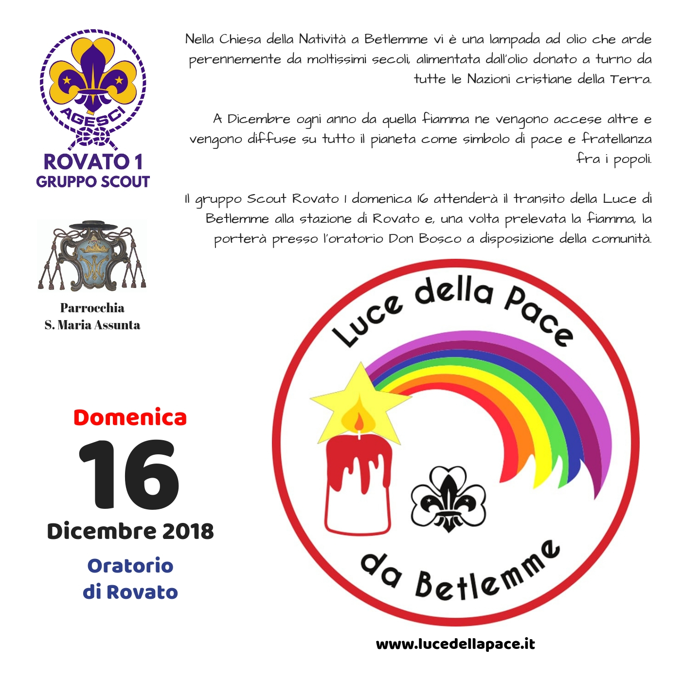 Luce della Pace 2018